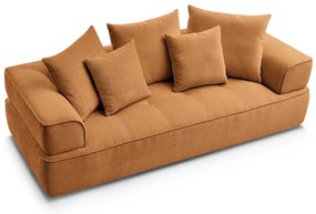 Mustársárga zsenília kanapé 237 cm Whesley – Bobochic Paris