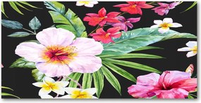 Konyhai panel Hawaii virágok 140x70 cm Ragasztó
