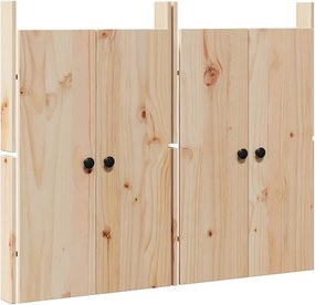 vidaXL Konyhai ajtó 2 pcs Krém 50 x 9 x 82 cm Tömör fenyőfa