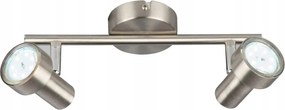 Briloner mennyezeti spotlámpa 27,5 cm 2xGU10 6W matt nikkel 500 lm IP20