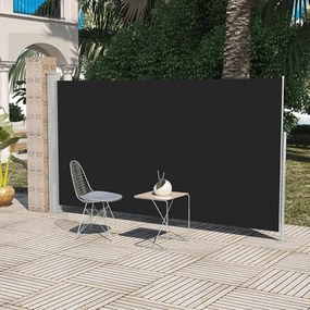 VidaXL veranda, terasz válaszfal 180 x 300 cm fekete