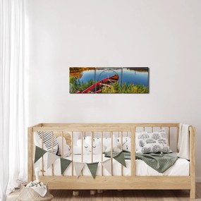 Egy piros pont képe (órával) (90x30 cm)
