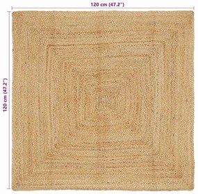 Szőnyeg Bézs 120 x 120 cm Juta