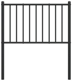 fekete fém fejtámla 75 cm