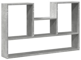 betonszürke szerelt fa fali polc 99 x 15 x 60 cm