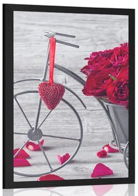 Poszter rózsás kerékpár