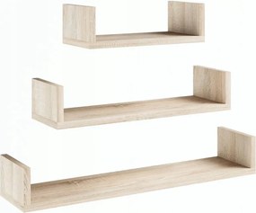 Akasztós polc EX3 Kicsi sonoma tölgy 3db polc