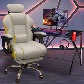GamerElegance lábtartós szék szürke KNT88-11