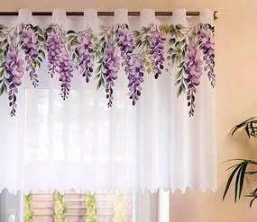 Wisteria függöny, irigység, jacquard, kész méret 300x70cm (szegélyekkel)
