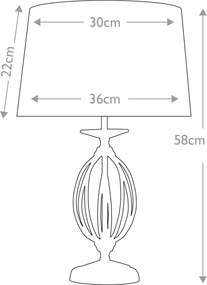 Elstead Lighting AEGEAN AG-TL-POL-NICKEL Asztali lámpa 1x60W/E27