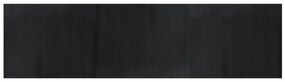 négyszögletű fekete bambusz szőnyeg 80 x 300 cm