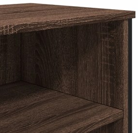 barna tölgyszínű szerelt fa tálalószekrény 101 x 35,5 x 74,5 cm