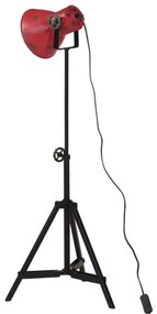 kopott piros állólámpa 25 W 35x35x65/95 cm E27
