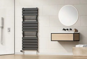 Design törölközőszárító radiátor fekete 500x1290mm Welland Lux | Készletről | Gyors kiszállítással