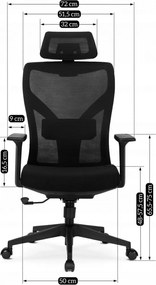 SPIRAL forgószék ergonomikus fekete