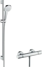 Zuhanyrendszer Hansgrohe Raindance Select E termosztatikus csapteleppel fehér / króm 27082400