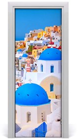 Poszter tapéta ajtóra Város Santorini 75x205 cm