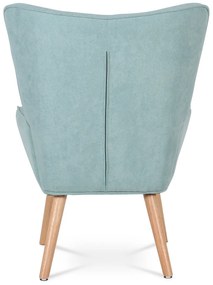 Fotel BLUE2, türkiz, lábtartóval