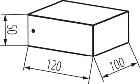 Kanlux 46390 - LEGINO kültéri fali lámpa 1xGX53/11W/230V 80 cm IP65 antracit