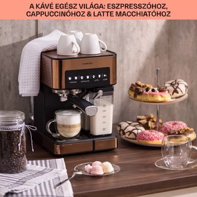 Klarstein Arabica Comfort, kávégép portaszűrővel, 1350 W, 20 bar, 1,8 l, érintőképernyő