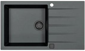 ALVEUS SETA23232 - Konyhai mosogató CADIT+mosogató csaptelep MINTAS 34cm gránit/fekete
