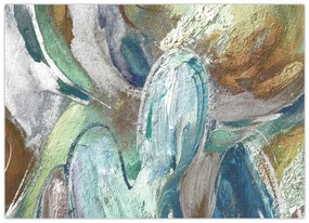 Üveg kép - Absztrakt figurás festészet (70x50 cm)