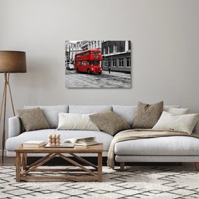 Üveg kép - London busszal (70x50 cm)