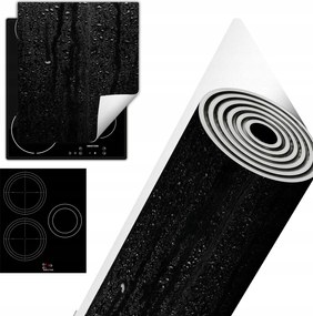 Tűzhelyvédő Szőnyeg Asztali Dekoráció 45x52 fekete cseppek