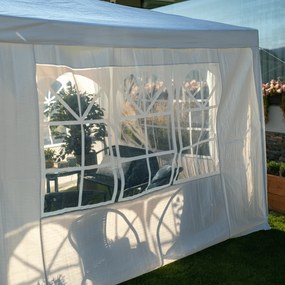 Kerti partisátor, fehér, 3x3 m, TEKNO TYP 1