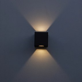 LUTEC Gemini Beams fali lámpa, fekete, 3000K melegfehér, 10W, beépített LED, 400 lm, LUTEC-5104003012