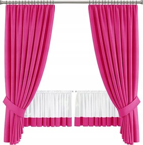 Bella kész függöny és drapéria szett málna