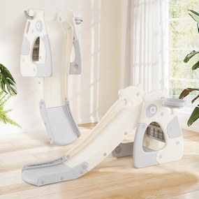 Összecsukható csúszda kosárpalánkkal, gyűrűdobálóval