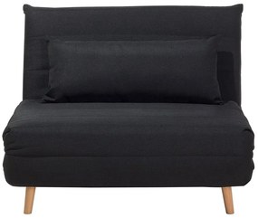 Fekete kárpitozott kanapéágy SETTEN Beliani