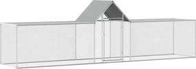 vidaXL horganyzott acél tyúkól 5 x 1 x 1,5 m