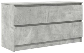 betonszürke szerelt fa TV-szekrény 100x35x54 cm