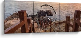 Kép - Ereszkedés a tengerhez (órával) (90x30 cm)
