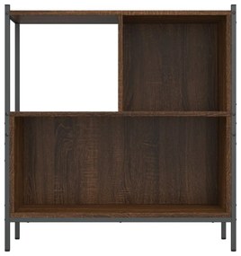 barna tölgy színű szerelt fa könyvszekrény 72 x 28 x 77,5 cm
