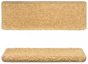 15 db bézs lépcsőszőnyeg 65x21x4 cm