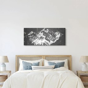 Kép - Hegyek illusztrációja (120x50 cm)