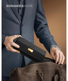 Utazó órarendező, órarendező rejtett tárolóval, fekete