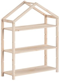Natúr színű borovi fenyő gyerek könyvespolc 111x141x40 cm Dallas – Vipack