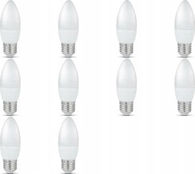 Led izzó Gyertya 5W Nagy Menetes E27 Szín Fehér Meleg 3000K 500lm 10db