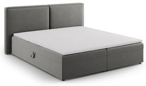 Szürke ágyneműtartós boxspring ágy 160x200 cm Arendal – Cosmopolitan Design