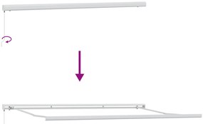 Manuális Behúzható Napernyő Sárga és Narancs 500x300 cm