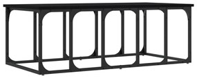 fekete szerelt fa dohányzóasztal 100 x 50 x 35,5 cm