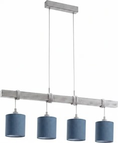 BRILAGI - NUBILA LED csillár kábellel 4xE27/60W/230V szürke/sötétkék