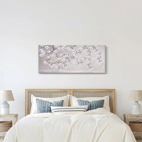 Kép - Virágok egy szürke tájon (120x50 cm)