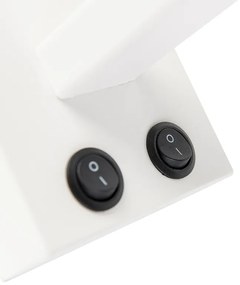 Modern fali lámpa fehér szürke árnyékolóval - Brescia