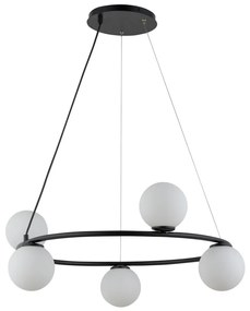 Csillár zsinóron GAMA 5xG9/12W/230V fekete