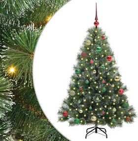 vidaXL Mű karácsonyfa 150 LED-del állvánnyal Zöld 150 cm PE és PVC